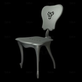 Chair (STUL_0125) 3D model for CNC machine